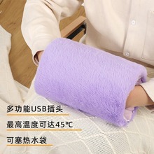 Z 暖手寶暖手袋純色 USB電熱 新款可拆洗 毛絨  跨境熱銷 批發