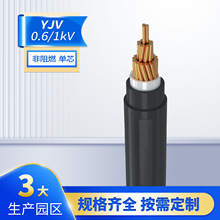 【按需生產】多寶電纜YJV-0.6/1KV低壓電纜單芯非阻燃1芯電力電纜