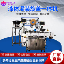 旋轉式三合一雙頭液體小瓶灌裝旋蓋一體機 全自動液體灌裝 生產線