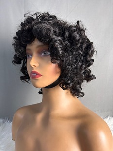 no lace curly wig 10A remy hair 혰lȻɫɫ