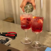 ins風錘紋果汁杯玻璃杯咖啡廳奶茶冷飲杯雞尾酒飲品杯飲料水杯子