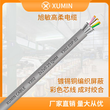 國標RVV控制屏蔽線灰色2芯2*0.25高柔電纜PVC護套無氧銅對絞電纜