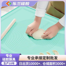 高溫硅膠墊廚房和面墊帶刻度硅膠揉面墊餃子面包烘焙墊防滑不沾