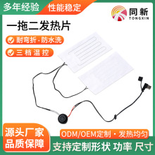 廠家供應碳纖維加熱片5v恆溫USB發熱片一拖二加熱片