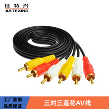 3/3紅黃白AV線 三色機頂盒音視頻線 音頻線 三對三連接音頻音箱線