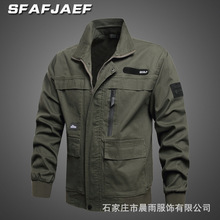 春秋季工作服上衣男勞保服迷彩機修電焊電工耐磨耐燙工裝外套