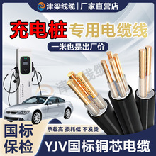 充電樁電源線3芯6平方7KW新能源汽車專用電線國標純銅 戶外電纜線