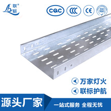 聯標工廠直供鍍鋅篩網電纜橋架多孔托盤式橋架噴塗防火橋架