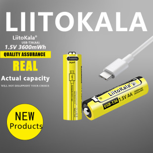 l LiitoKala USB-T36 1.5V AA 3600mWh늳Type-C