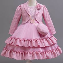 爆款三件套兒童禮服網紗蓬蓬公主裙女孩走秀連衣裙children dress