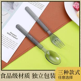 加厚耐用一次性鳳叉和170叉勺商用獨立包裝烘焙水果沙拉甜品冰萃