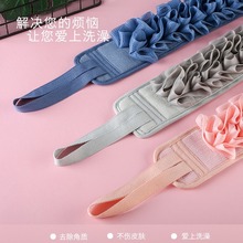 雙面浴花搓澡巾強力搓泥加厚男女拉背條家用不傷皮膚二合一洗澡巾