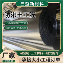土工膜蓄水池魚塘養殖防滲膜沼氣池垃圾填埋場用全新料HDPE土工膜