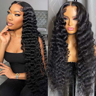 ٰlǰٽz˼ٰlٽzٰl^13x4 Deep Wave Human hair wig