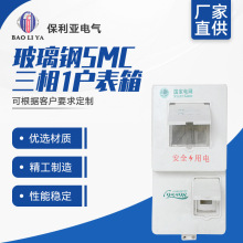 批發 玻璃鋼SMC三相1戶表箱 三相透明電表箱 防塵防水配電箱