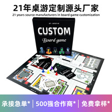 跨境桌面游戲英文桌游套裝卡牌游戲外貿劇本殺卡游大富翁定制廠家