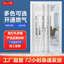 pvc折疊門新款免安裝推拉移門簡易上下軌開放式卧室折疊門