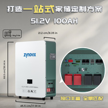 51.2V壁掛式家庭儲能電池離網太陽能光伏儲能磷酸鐵鋰電芯大單體