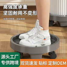 移動花盆托盤萬向輪底座帶隱形滾輪接水盤花架塑料花盤墊綠植底托