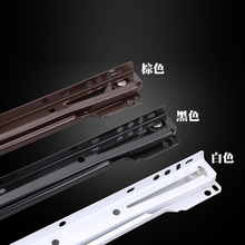 廠家噴粉軌滑軌櫥櫃衣櫃家具二節軌靜音滾輪導軌隱藏老式滑道滑槽