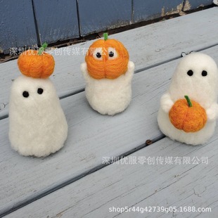 ڬF؛Wool Felted Ghosts `f}`ᘿֹˇƷ