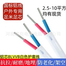 國標2芯鋁絲護套線BLVVB3芯2.5 4 6 家用戶外架空地埋防老化鋁線