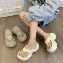 超厚底人字拖海邊eva不臭腳沙灘夾腳拖鞋女外穿外貿高品質小紅書