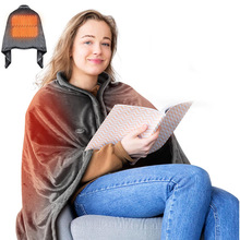 跨境電熱暖披肩USB插電石墨烯發熱保暖蓋被可水洗溫控暖身發熱毯
