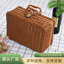 藤編行李箱伴手禮 旅行箱拍照道具 結婚道具伴手禮箱雜物整理箱