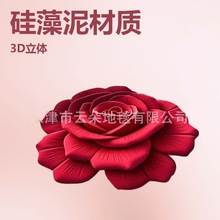 3D花朵浴室地墊衛生間硅藻泥吸水墊子廁所門口地毯進門防滑軟腳墊