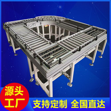 自動化滾筒輸送機滾輪傳送帶轉彎道拐角頂升移栽升降輸送線流水線