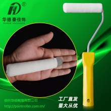 4寸真羊毛油漆小滾筒刷細毛短毛拇指滾筒滾芯華德豪佳飾小滾子
