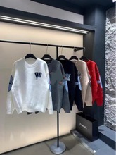 天花板高版四草秋冬新款經典提花圓領男女同款高克重針織衫