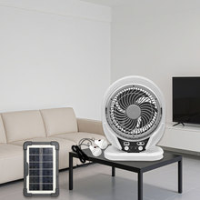 8 inch Solar Fan大風力家用小型便攜式台式露營太陽能風扇電風扇