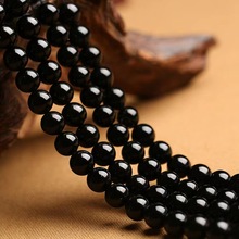 批發散珠天然烏金7a黑曜石散珠飾品 配珠diy手鏈半成品配件批發