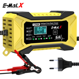 汽車電瓶充電器 12V6A磷酸鐵鋰14.6V電瓶充電器 摩托車電瓶充電器