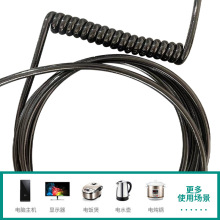 彈簧線pvc伸縮螺旋線高回彈耐磨伸縮螺旋線纜彈簧線pu電源線插頭