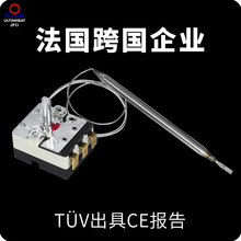 毅力機械式溫控器500℃ 20A 帶溫控探頭控制器 旋鈕調溫 單刀雙擲