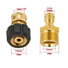 高壓清洗機適配器套件快速連接套件內M22 至 1/4 快速連接5000psi