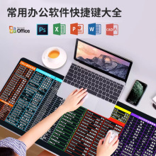 定制快捷鍵鼠標墊加厚鎖邊中文英文快捷鍵鼠標墊子電腦桌墊批發