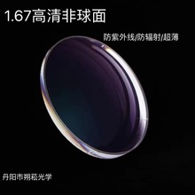 1.67非球面鏡片綠膜超防水質量穩定源頭廠家供應輕便護眼