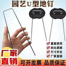U型地釘草皮釘草坪釘地膜釘金屬u型釘園藝地布釘防草布固定地釘