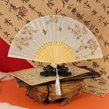 夏天扇子古風扇子折疊扇子古風折扇漢服扇新中式女扇舞蹈扇小扇子