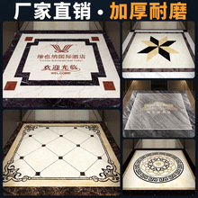 電梯轎廂地板PVC電梯地毯地墊地膠可定logo圖案仿大理石耐磨防水