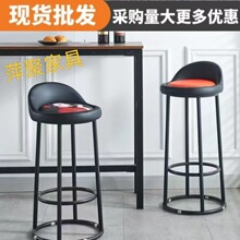 吧台凳酒吧椅KTV游戲廳凳鐵藝時尚圓凳加高凳酒吧咖啡廳椅前台凳