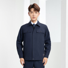 全棉磨毛加厚秋冬長袖工作服套裝耐磨耐臟工地工廠汽修機電勞保服