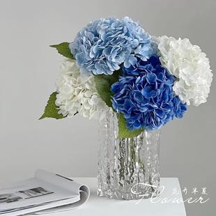 婉約176片手感保濕綉球仿真花高級感逼真假花客廳餐桌擺設裝飾