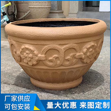 Grc花盆雕塑戶外庭院園林道路景觀擺件 創意簡約復古別墅景觀盆景