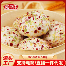 七彩燕麥包子廣式早茶點心面食方便速食半成品早餐速凍批發包子