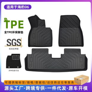 適用比亞迪海豹06汽車腳墊專車專用一體成型TPE腳墊后備箱墊批發